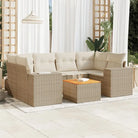Zwarte loungeset van gepoedercoat staal met ideale afmetingen voor tuin - beige en crèmekleurig - Tuinsets
