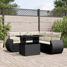 Zwarte loungeset van gepoedercoat staal met perfecte afmetingen voor tuin - Tuinsets