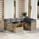 Zwarte loungeset van gepoedercoat staal voor buitenplezier - Beige en grijs / zonder opbergruimte - Tuinsets