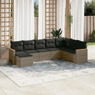 Zwarte loungeset van gepoedercoat staal voor buitenplezier - Grijs / Zonder tafel - Tuinsets