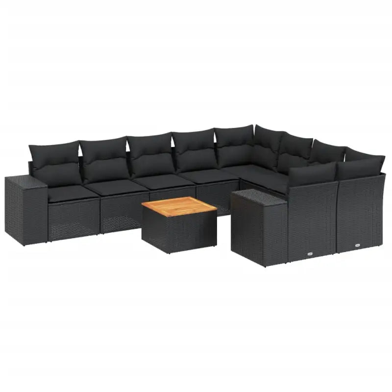 Zwarte loungeset van gepoedercoat staal voor een comfortabele tuinruimte - Tuinsets