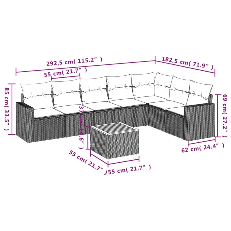 Zwarte loungeset van gepoedercoat staal voor je tuin of terras - Tuinsets
