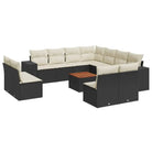 Zwarte loungeset van gepoedercoat staal voor jouw tuin of terras - Tuinsets
