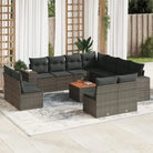 Zwarte loungeset van gepoedercoat staal voor jouw tuin of terras - Grijs - Tuinsets