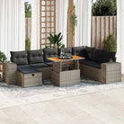 Zwarte loungeset van gepoedercoat staal voor jouw tuin of terras - Grijs / met opbergruimte - Tuinsets