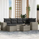 Zwarte loungeset van gepoedercoat staal voor tuin en terras - Lichtgrijs / Zonder tafel - Tuinsets