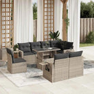 Zwarte loungeset van gepoedercoat staal voor tuin en terras - Lichtgrijs / zonder opbergruimte - Tuinsets