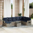 Zwarte loungeset van gepoedercoat staal voor tuin en terras - Grijs / met opbergruimte - Tuinsets