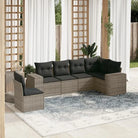 Zwarte loungeset van gepoedercoat staal voor tuin en terras - Grijs / Zonder tafel - Tuinsets