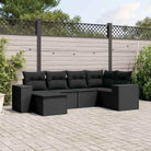Zwarte loungeset van gepoedercoat staal voor tuin en terras - Tuinsets