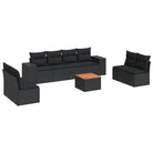 Zwarte Loungeset van gepoedercoat staal voor tuin en terras - Tuinsets