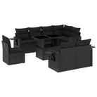 Zwarte loungeset van gepoedercoat staal voor tuin en terras - Tuinsets