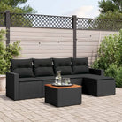 Zwarte loungeset van gepoedercoat staal voor tuin en terras - Tuinsets