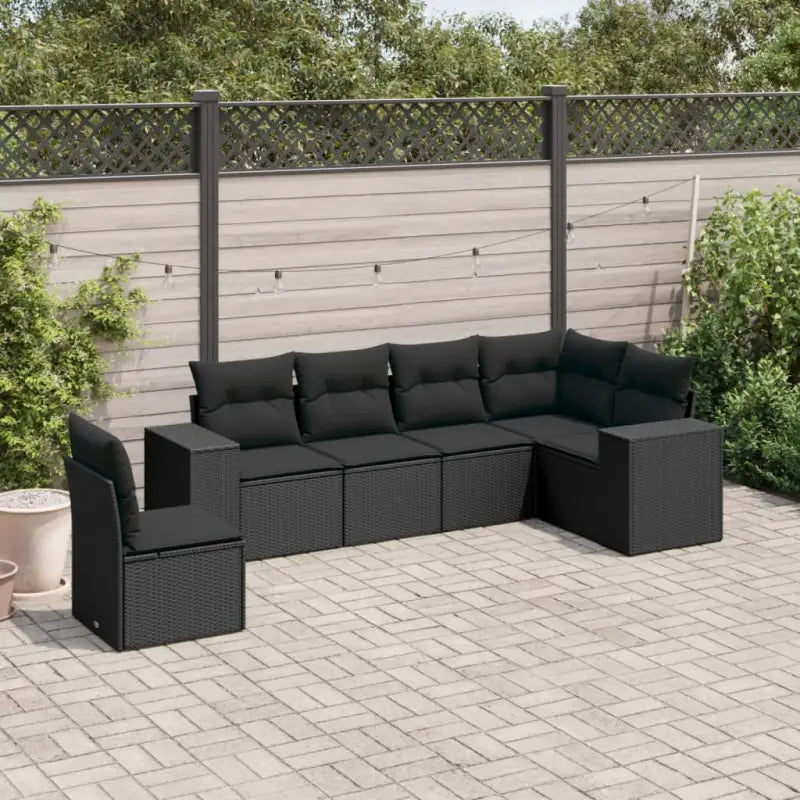 Zwarte loungeset van gepoedercoat staal voor tuin en terras - Zwart / Zonder tafel - Tuinsets