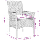 Zwarte poly rattan tuinstoelen met wasbare hoes voor buitenplezier - Tuinstoelen