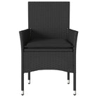 Zwarte poly rattan tuinstoelen met wasbare hoes voor buitenplezier - Tuinstoelen