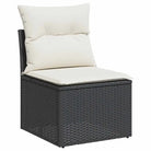 Zwarte tuin loungeset met gepoedercoat staal en waterdichte tas - Tuinsets