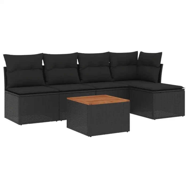Zwarte tuin loungeset met gepoedercoat staal en waterdichte tas - Tuinsets