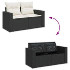 Zwarte tuin loungeset met gepoedercoat staal en waterdichte tas - Tuinsets