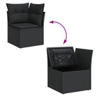 Zwarte tuin loungeset met gepoedercoat staal en waterdichte tas - Tuinsets