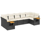 Zwarte tuin loungeset met waterdichte tas en gepoedercoat staal - Tuinsets