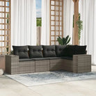 Zwarte tuin loungeset met waterdichte zak en gepoedercoat staal afmetingen - Grijs / Zonder tafel - Tuinsets