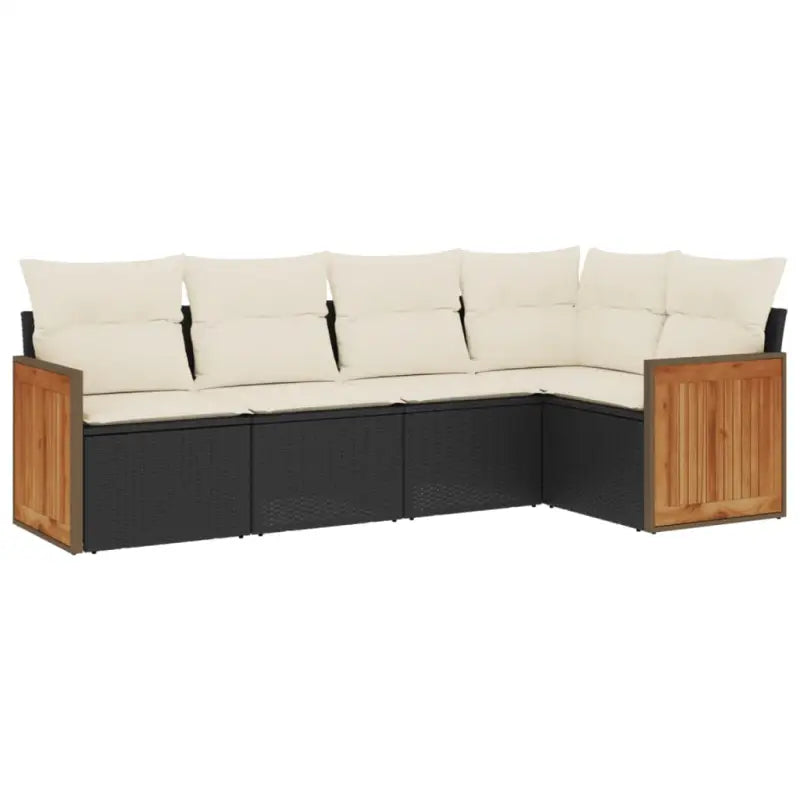 Zwarte tuin loungeset met waterdichte zak en gepoedercoat staal - Tuinsets