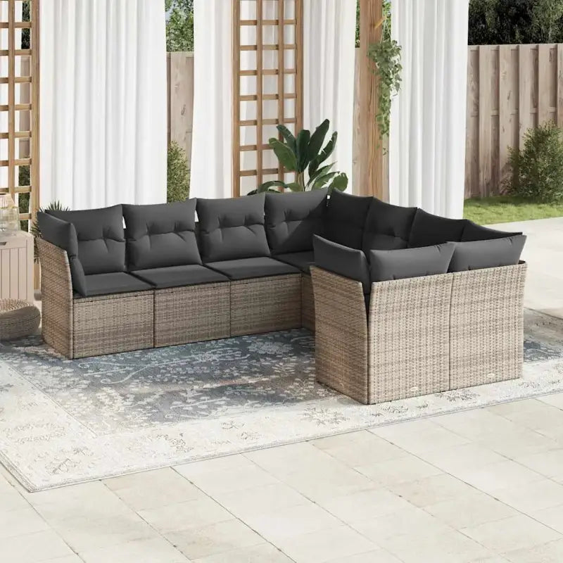 Zwarte tuinbank set met waterdichte tas en gepoedercoat staal maakt buiten ontspanning comfortabel - Grijs - Tuinsets