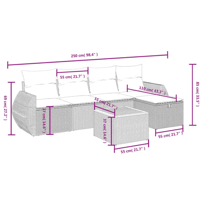 Zwarte tuinbank van gepoedercoat staal voor comfortabel terrasgebruik - Tuinsets