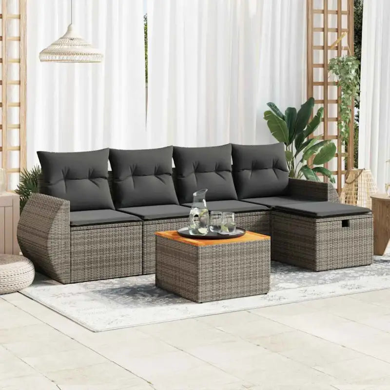Zwarte tuinbank van gepoedercoat staal voor comfortabel terrasgebruik - Grijs / met opbergruimte - Tuinsets