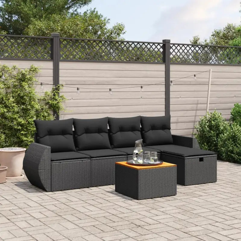 Zwarte tuinbank van gepoedercoat staal voor comfortabel terrasgebruik - Tuinsets