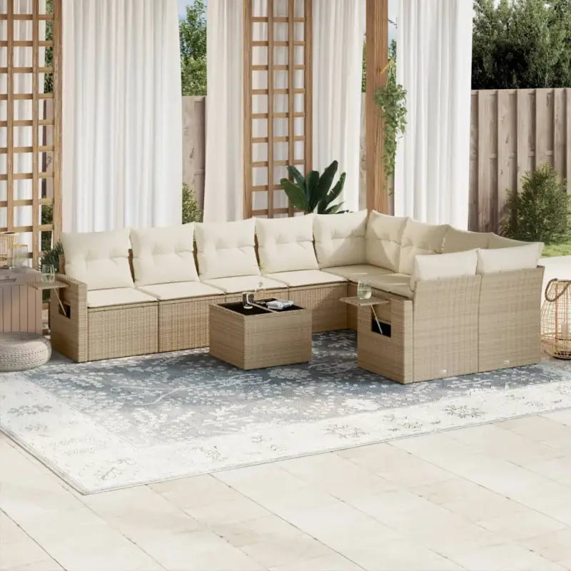 Zwarte tuinset met gepoedercoat staal afmetingen en waterdichte tas - beige en crèmekleurig / Met tafel - Tuinsets