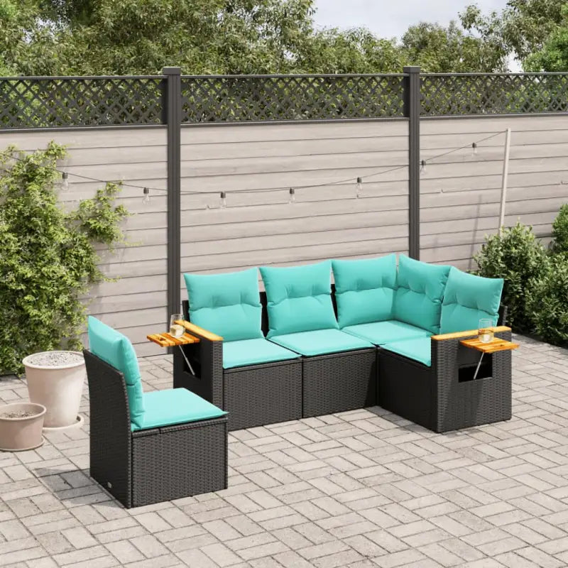 Zwarte tuinset met gepoedercoat staal en comfortabele afmetingen zitting - Zwart / Zonder tafel - Tuinsets