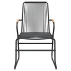 Zwarte tuinset met gepoedercoat staal en duurzaam PVC-rattan - Tuinsets