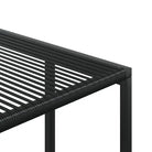 Zwarte tuinset met gepoedercoat staal en duurzame PE-rattan - Tuinsets