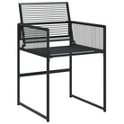 Zwarte tuinset met gepoedercoat staal en duurzame PE-rattan - Tuinsets