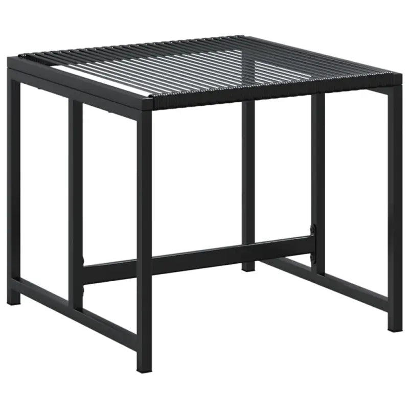 Zwarte tuinset met gepoedercoat staal en duurzame PE-rattan - Tuinsets