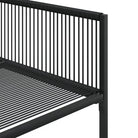 Zwarte tuinset met gepoedercoat staal en duurzame PE-rattan - Tuinsets