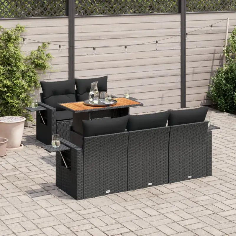 Zwarte tuinset met gepoedercoat staal en waterdichte tas voor buitenplezier - Tuinsets