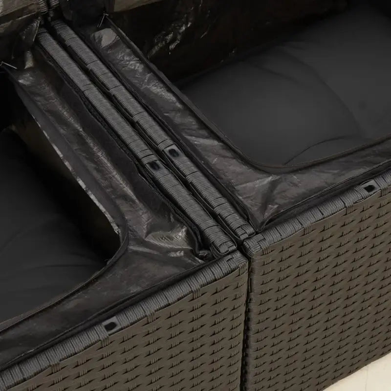 Zwarte tuinset met gepoedercoat staal en waterdichte tas voor buitenplezier - Tuinsets