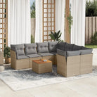 Zwarte tuinset met gepoedercoat staal en waterdichte tas voor buitenplezier - beige mix en grijs / 4x midden + 4x hoek