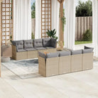 Zwarte tuinset met gepoedercoat staal en waterdichte tas voor buitenplezier - beige mix en grijs / 4x hoek + 4x midden