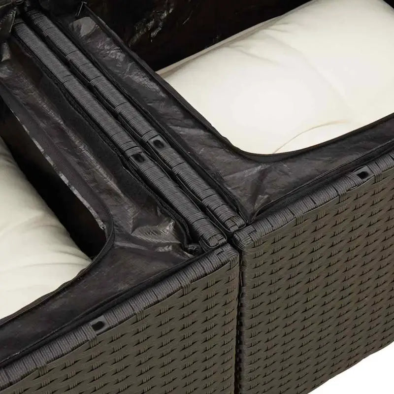 Zwarte tuinset met gepoedercoat staal en waterdichte tas voor buitengebruik - Tuinsets