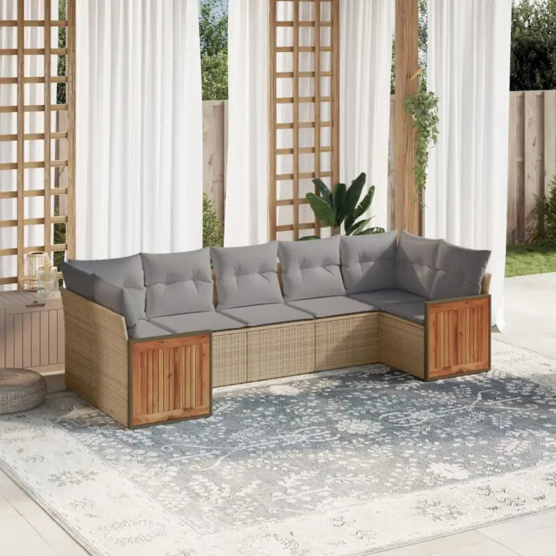 Zwarte tuinset met gepoedercoat staal en waterdichte tas - Beige en grijs - Tuinsets