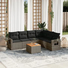 Zwarte tuinset met gepoedercoat staal en waterdichte tas - Grijs / hoek + Tafel + 3x midden + Fauteuil - Tuinsets