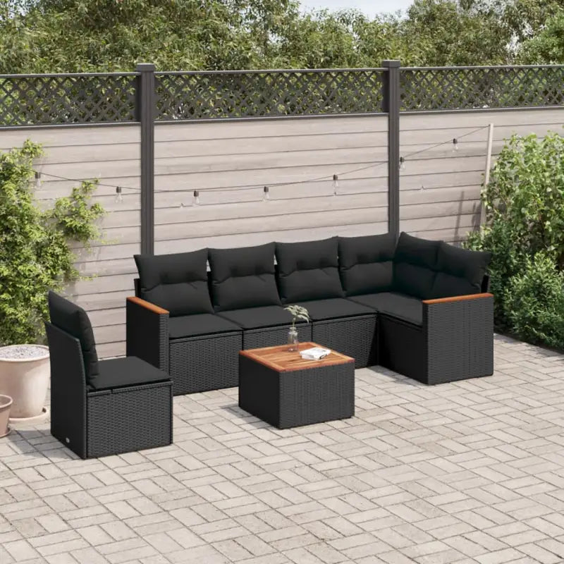 Zwarte tuinset met gepoedercoat staal en waterdichte tas voor buiten - Zwart / Met tafel - Tuinsets