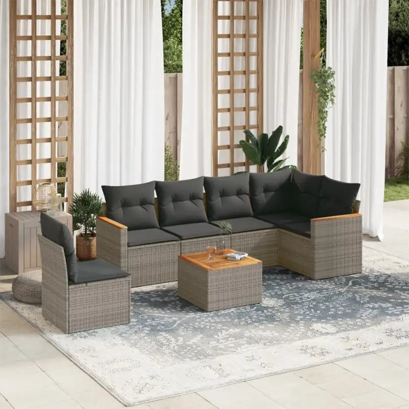 Zwarte tuinset met gepoedercoat staal en waterdichte tas voor buiten - Grijs / Met tafel - Tuinsets