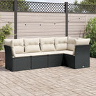 Zwarte tuinset met gepoedercoat staal en waterdichte tas voor buiten - Zwart en crème / Zonder tafel - Tuinsets