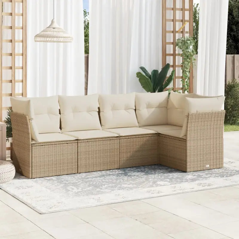 Zwarte tuinset met gepoedercoat staal en waterdichte tas voor buiten - beige en crèmekleurig / Zonder tafel - Tuinsets