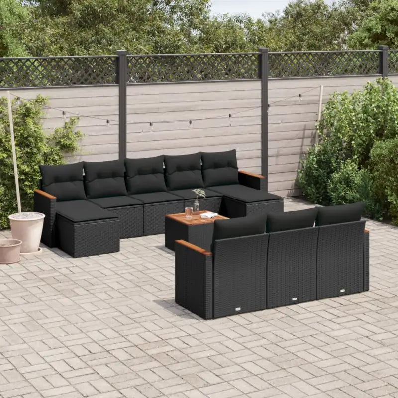 Zwarte tuinset met gepoedercoat staal en waterdichte tas voor buiten - Zwart / Met tafel - Tuinsets